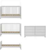 Berço 3 em 1 Multimóveis com colchão e cômoda: segurança, versatilidade e organização para o quarto do bebê - Imagem 4