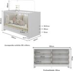 Berço 3 em 1 Multimóveis com colchão e cômoda: segurança, versatilidade e organização para o quarto do bebê - Imagem 7