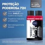 Kit NIVEA Men Black&White Invisible: proteção antitranspirante contra manchas e suor por até 48h, 2 unidades. - Imagem 3