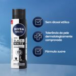 Kit NIVEA Men Black&White Invisible: proteção antitranspirante contra manchas e suor por até 48h, 2 unidades. - Imagem 6