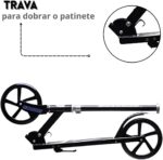 Patinete Infantil Juvenil Dobrável com Freio Traseiro e Altura Regulável para diversão segura e prática - Imagem 7
