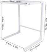 Prateleira expansível para micro-ondas em aço carbono, resistente, prática e ideal para organizar a cozinha em bancada. - Imagem 3