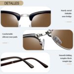 Joopin Óculos de Sol Polarizado Espelhado com proteção UV para homens e mulheres, estilo e conforto em qualquer ocasião. - Imagem 5