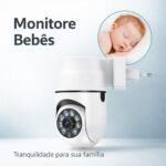 Câmera de Segurança WiFi 360° Full HD 1080p com áudio bidirecional e alertas no app - Imagem 4