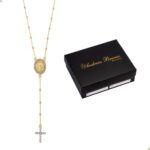 Colar Terço Nossa Senhora das Graças Banhado a Ouro 18k, antialérgico e elegante para uso unissex. - Imagem 8