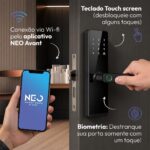Fechadura Digital Stark Handle Avant Neo com Wi-Fi, biometria e travamento automático para mais segurança. - Imagem 3