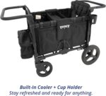 Keenz MoOV para 4 passageiros: carrinho todo-o-terreno dobrável com assentos reclináveis, cooler e rodas de borracha - Imagem 3