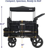 Keenz MoOV para 4 passageiros: carrinho todo-o-terreno dobrável com assentos reclináveis, cooler e rodas de borracha - Imagem 4