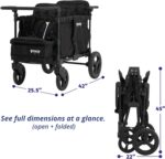 Keenz MoOV para 4 passageiros: carrinho todo-o-terreno dobrável com assentos reclináveis, cooler e rodas de borracha - Imagem 5