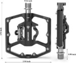 Pedais MTB dupla função compatíveis com SPD, plataforma antiderrapante, rolamento selado e instalação fácil para bike estrada e mountain bike - Imagem 5