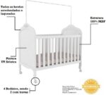 Berço Mini Cama 2 em 1 Elô Móveis Peroba Branco Brilho: conforto, praticidade e decoração elegante para o quarto do bebê. - Imagem 4
