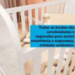 Berço Mini Cama 2 em 1 Elô Móveis Peroba Branco Brilho: conforto, praticidade e decoração elegante para o quarto do bebê. - Imagem 7