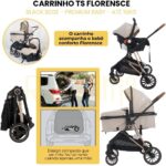 Carrinho Florence 6 em 1: conforto, segurança e travel system completo para o bebê desde o nascimento. - Imagem 5