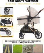 Carrinho Florence 6 em 1: conforto, segurança e travel system completo para o bebê desde o nascimento. - Imagem 6
