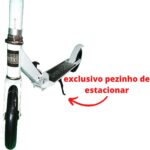 Patinete Adulto Dobrável 2 Rodas até 100 kg, leve, resistente e seguro para jovens e adultos, com altura ajustável e freio traseiro. - Imagem 3