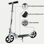 Patinete Adulto Dobrável 2 Rodas até 100 kg, leve, resistente e seguro para jovens e adultos, com altura ajustável e freio traseiro. - Imagem 9
