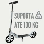 Patinete Adulto Dobrável 2 Rodas até 100 kg, leve, resistente e seguro para jovens e adultos, com altura ajustável e freio traseiro. - Imagem 10