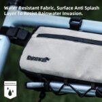 Rhinowalk bolsa de bicicleta à prova d'água 2.7L preta: compacta, resistente e ideal para quadro de MTB e estrada. - Imagem 4