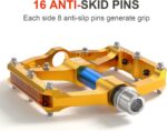 Pedais MTB 9/16" antiderrapantes com 3 rolamentos selados: leve, resistente e ideal para BMX e mountain bike. - Imagem 4
