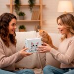 Caneca Mãe de Gato 325ml com caixinha e chaveiro: presente criativo, personalizado e premium para quem ama gatos. - Imagem 5