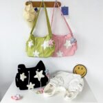 Bolsa KAMEILONG de veludo cotelê feminina: estilo Y2K, espaçosa e prática para o dia a dia. - Imagem 3
