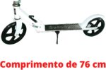 Patinete Adulto Dobrável Resistente Branco, 2 Rodas e até 100 kg para jovens e adultos, portátil e seguro - Imagem 6