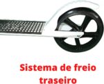 Patinete Adulto Dobrável Resistente Branco, 2 Rodas e até 100 kg para jovens e adultos, portátil e seguro - Imagem 9