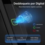 Fechadura Inteligente 6 em 1 para Porta de Alumínio: acesso facial, digital, cartão, senha, chave e app Tuya. Segurança e praticidade automáticas. - Imagem 3