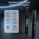 Fechadura Inteligente 6 em 1 para Porta de Alumínio: acesso facial, digital, cartão, senha, chave e app Tuya. Segurança e praticidade automáticas. - Imagem 6