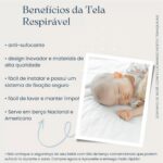 Tela para Berço Respirável Branco 1,60m x 30cm: proteção anti-sufocante, fácil de instalar e lavar para mais segurança no sono do bebê - Imagem 8