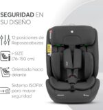 KikkaBoo i-FLIT: cadeira i-Size com ISOFIX, Top Tether e 12 posições para mais segurança e conforto. - Imagem 5