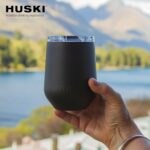 Huski Copo de Vinho 2.0: isolamento triplo, tampa e haste destacável. Mantém a bebida na temperatura ideal. - Imagem 6