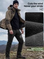 Calças de caminhada masculinas forradas e impermeáveis, ideais para frio, trekking e atividades outdoor FREE SOLDIER - Imagem 4