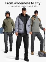 Calças de caminhada masculinas forradas e impermeáveis, ideais para frio, trekking e atividades outdoor FREE SOLDIER - Imagem 8