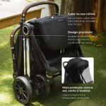 Carrinho Nivola Infanti: compacto, leve e prático, com fechamento automático, mosquiteiro, UV50+ e suporte até 22 kg. - Imagem 3