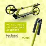Patinete Juvenil Dobrável Com Descanso Verde Yuupi: mais segurança, conforto e praticidade para crianças de 3 a 12 anos. - Imagem 3