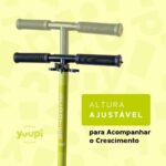 Patinete Juvenil Dobrável Com Descanso Verde Yuupi: mais segurança, conforto e praticidade para crianças de 3 a 12 anos. - Imagem 4