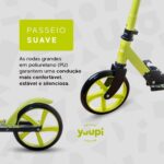 Patinete Juvenil Dobrável Com Descanso Verde Yuupi: mais segurança, conforto e praticidade para crianças de 3 a 12 anos. - Imagem 5