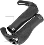 Manoplas de bicicleta Garneck antiderrapantes em borracha macia, conforto e controle para MTB e estrada preta - Imagem 2