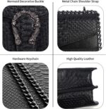 Bolsa tiracolo DEEPMEOW em couro PU com corrente: compacta, elegante e ideal para noite e eventos - Imagem 5