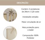 Tela Respirável para Mini Berço: proteção, conforto e ventilação para o bebê, com fácil instalação e segurança premium - Imagem 5
