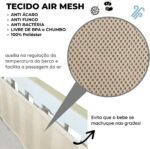 Tela Respirável para Mini Berço: proteção, conforto e ventilação para o bebê, com fácil instalação e segurança premium - Imagem 6