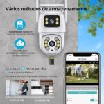 Câmera de Vigilância WiFi 6MP com dupla lente e visão noturna em cores para segurança residencial completa - Imagem 6