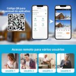Câmera de Vigilância WiFi 6MP com dupla lente e visão noturna em cores para segurança residencial completa - Imagem 8
