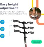 LaScoota Patinete ajustável, leve e dobrável com rodas grandes de 20 cm e capacidade de até 99,8 kg para crianças, adolescentes e adultos. - Imagem 3