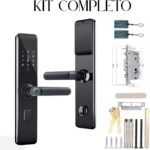 Fechadura Digital Biométrica Smart com senha, cartão IC e chave: segurança e praticidade para sua porta. - Imagem 7