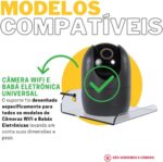 Suporte Tipo Prateleira para Câmera Wi-Fi e Babá Eletrônica Taktark Intelbras: fixação segura, instalação fácil e design discreto. - Imagem 3