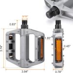 Pedais MTB 24 mm com refletores, plataforma larga em liga de alumínio leve e alta aderência para bike, BMX e estrada - Imagem 6