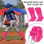 YSense Meias de beisebol e softball com cano de panturrilha e cinto para jovens, conforto e desempenho escolar - Imagem 4