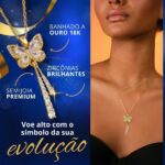 Colar Feminino Metamorfosis Borboleta com Zircônias: elegante, antialérgico e versátil para valorizar sua transformação. - Imagem 2